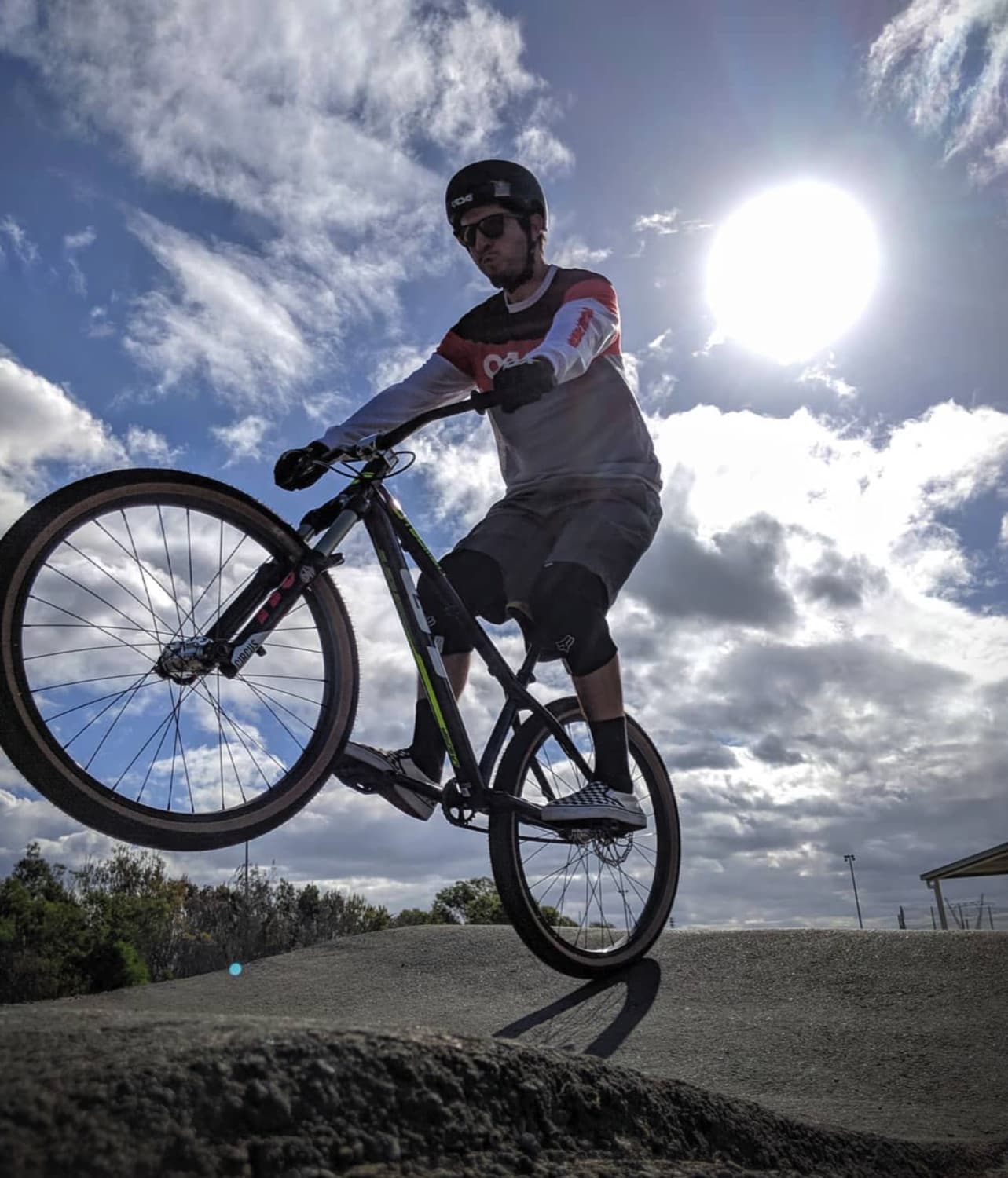 Leandro riding a mountain bike