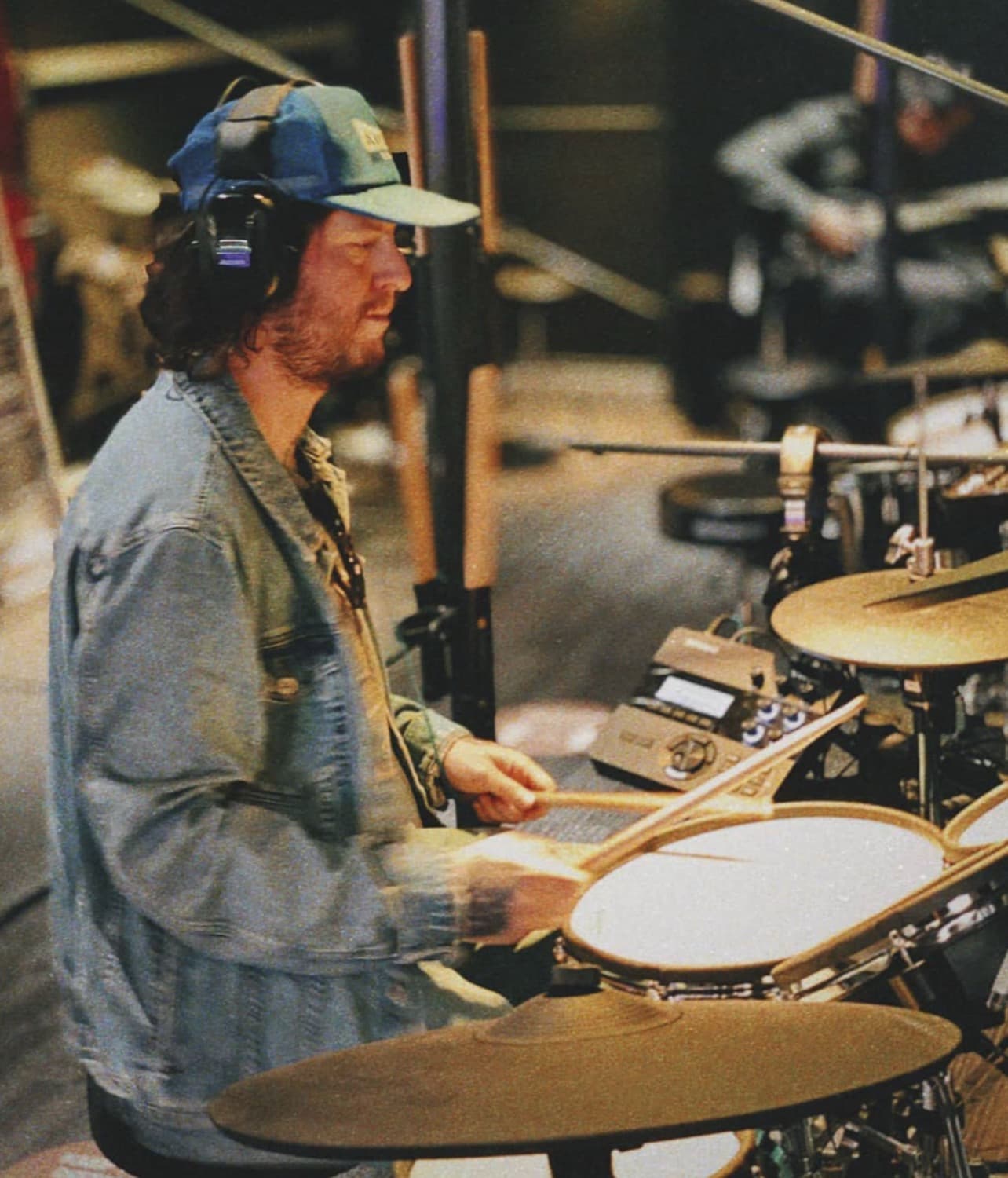 Leandro playing drums