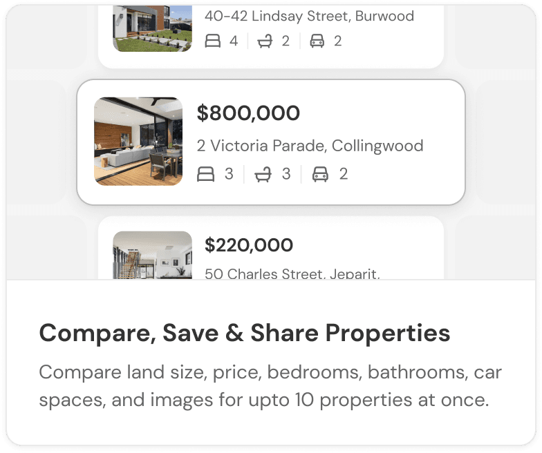 Comparing and saving properties